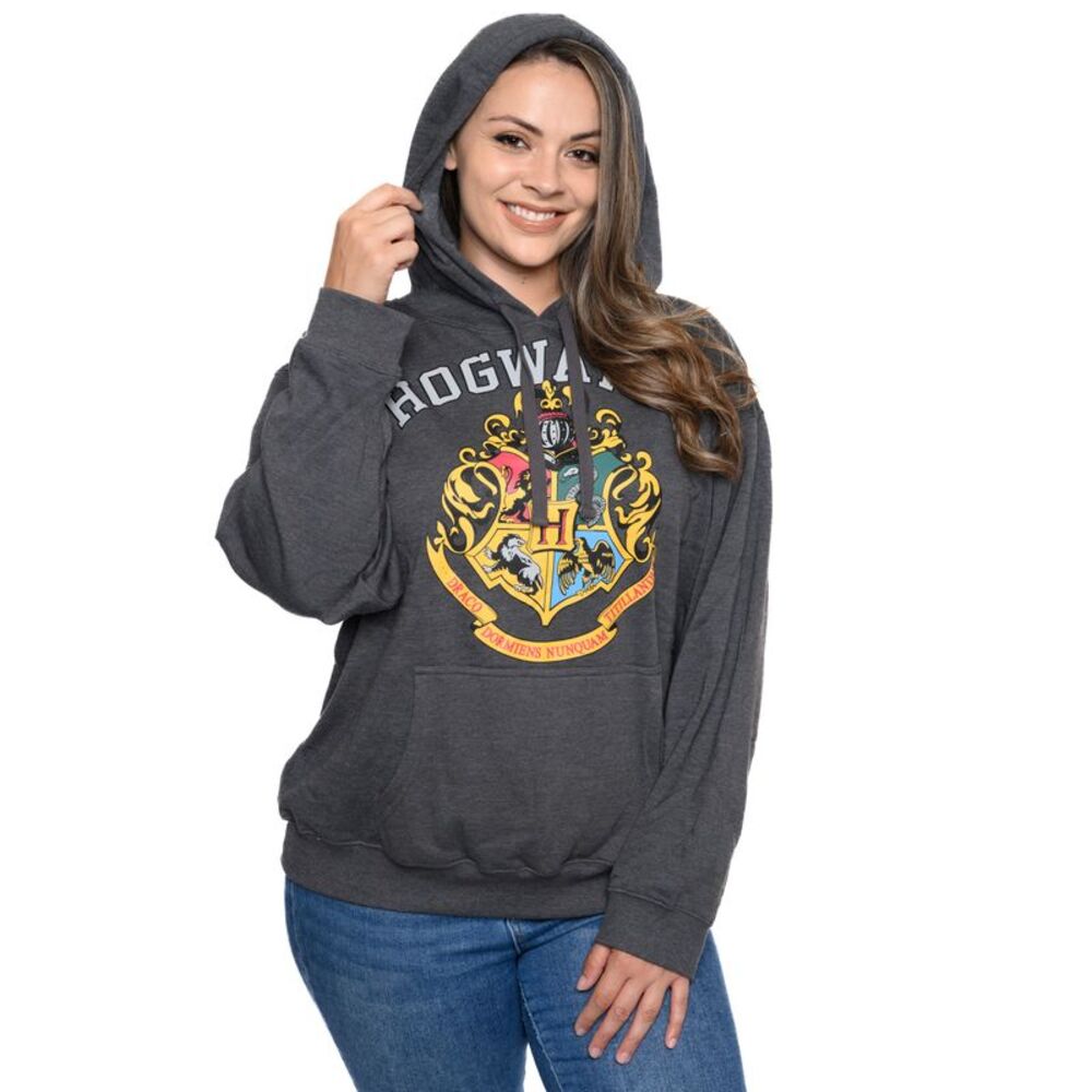 New Womens Plus Size Harry Potter Hoodie Sweatshirt Hogwarts Crest Wizards